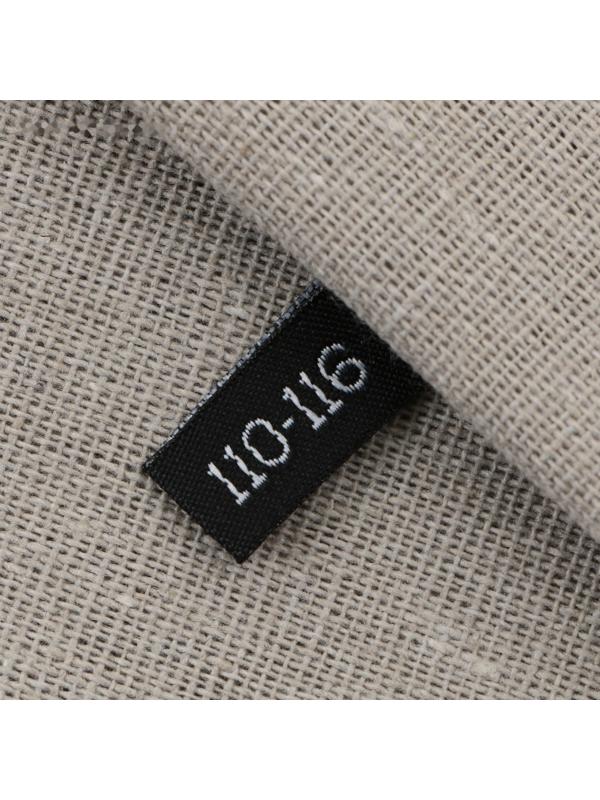 Нашивка текстильная «110-116», 5 х 1.1 см, цвет чёрный