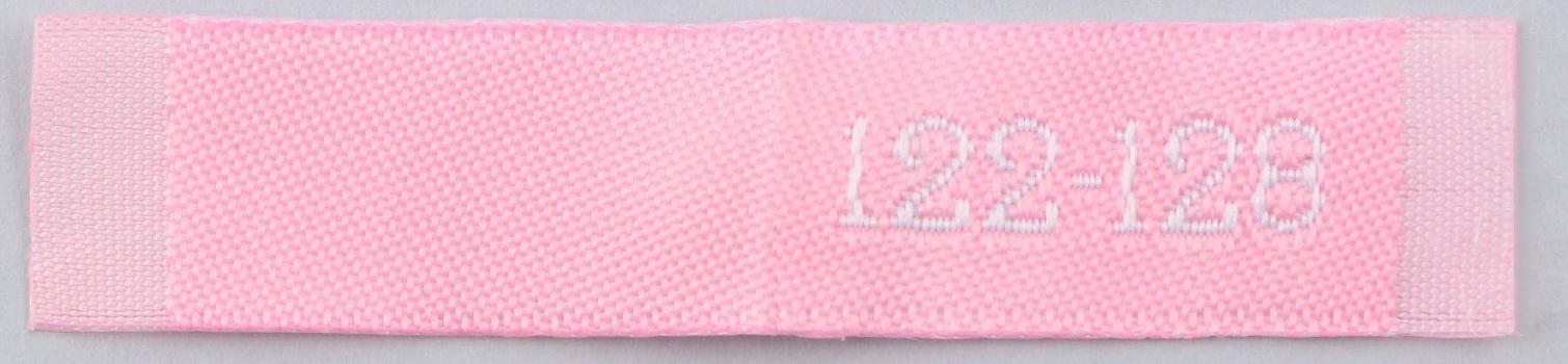 Нашивка текстильная «122-128», 5 х 1.1 см, цвет розовый