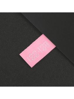 Нашивка текстильная «122-128», 5 х 1.1 см, цвет розовый