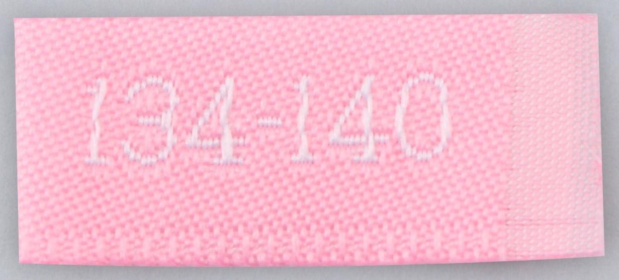 Нашивка текстильная «134-140», 5 х 1.1 см, цвет розовый