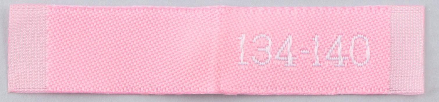 Нашивка текстильная «134-140», 5 х 1.1 см, цвет розовый