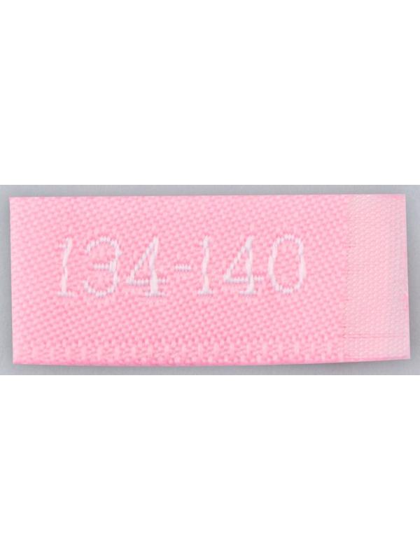 Нашивка текстильная «134-140», 5 х 1.1 см, цвет розовый