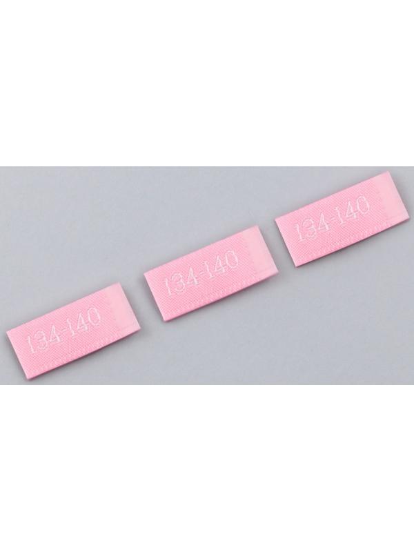 Нашивка текстильная «134-140», 5 х 1.1 см, цвет розовый