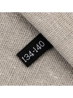 Нашивка текстильная «134-140», 5 х 1.1 см, цвет чёрный