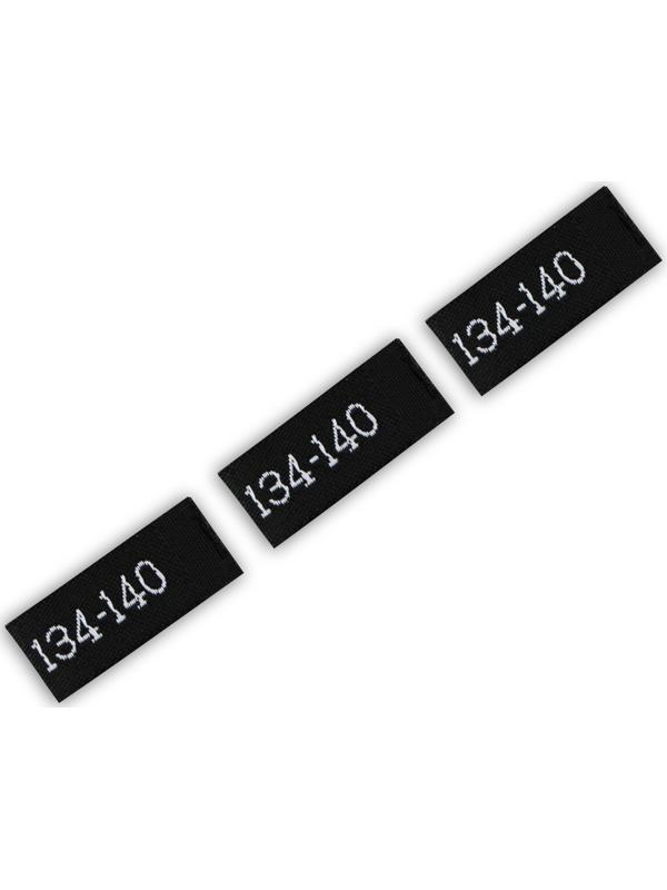 Нашивка текстильная «134-140», 5 х 1.1 см, цвет чёрный