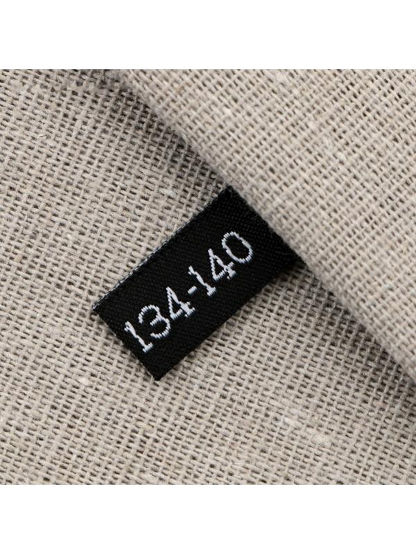 Нашивка текстильная «134-140», 5 х 1.1 см, цвет чёрный