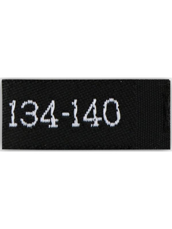 Нашивка текстильная «134-140», 5 х 1.1 см, цвет чёрный