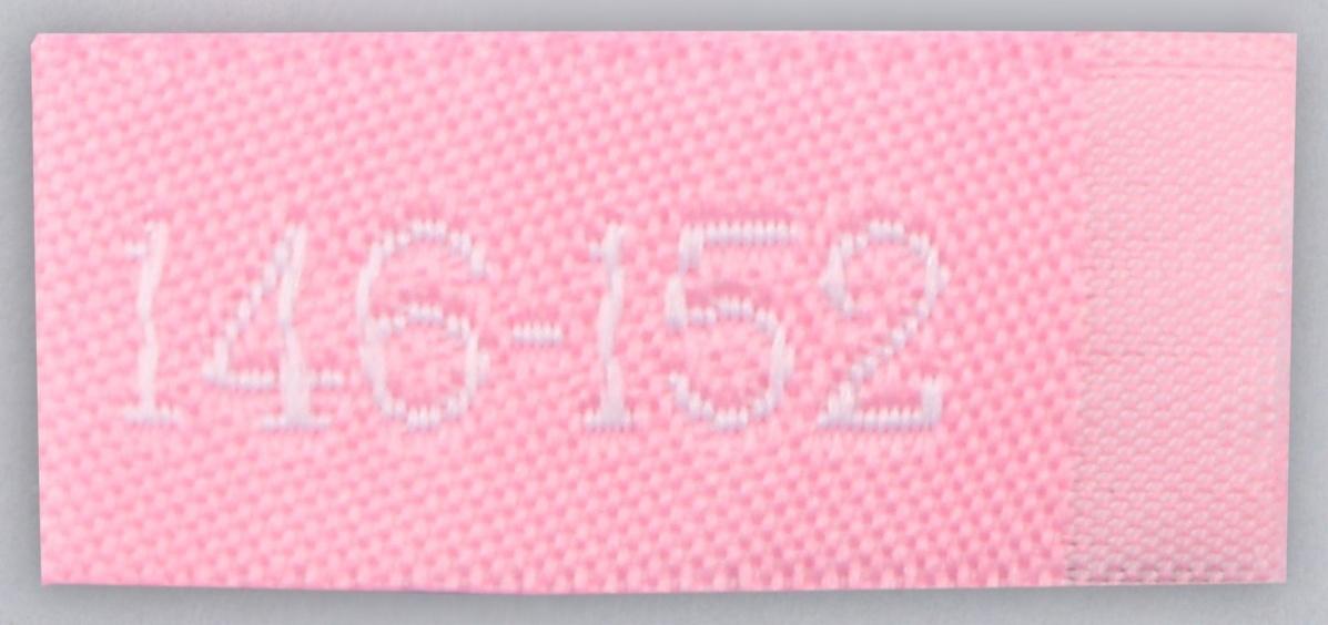 Нашивка текстильная «146-152», 5 х 1.1 см, цвет розовый