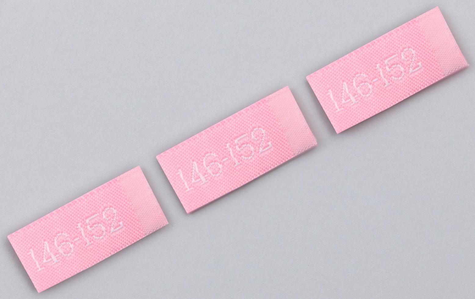 Нашивка текстильная «146-152», 5 х 1.1 см, цвет розовый