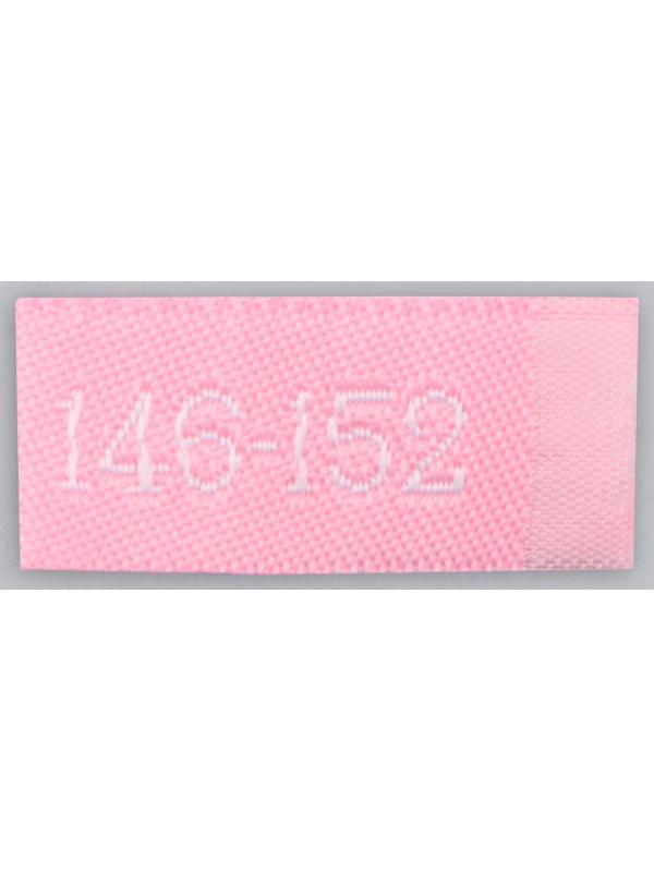 Нашивка текстильная «146-152», 5 х 1.1 см, цвет розовый