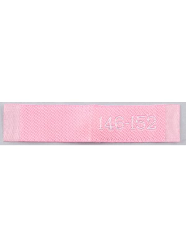 Нашивка текстильная «146-152», 5 х 1.1 см, цвет розовый