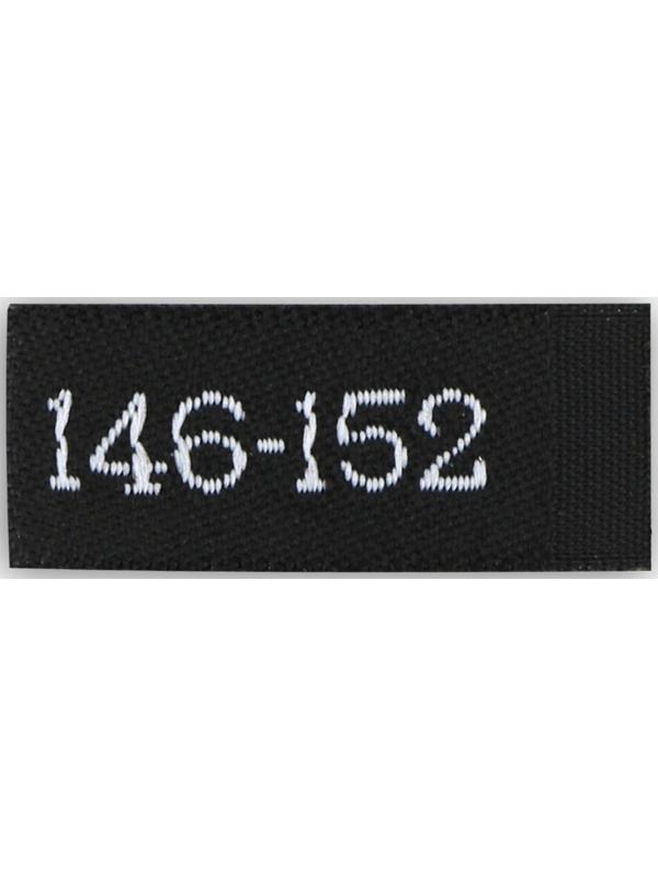 Нашивка текстильная «146-152», 5 х 1.1 см, цвет чёрный