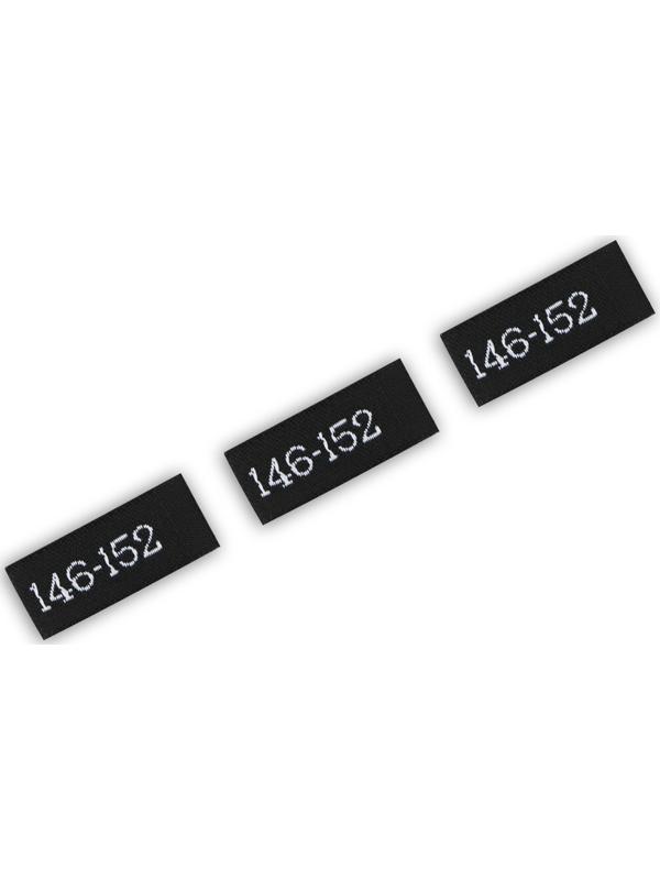 Нашивка текстильная «146-152», 5 х 1.1 см, цвет чёрный