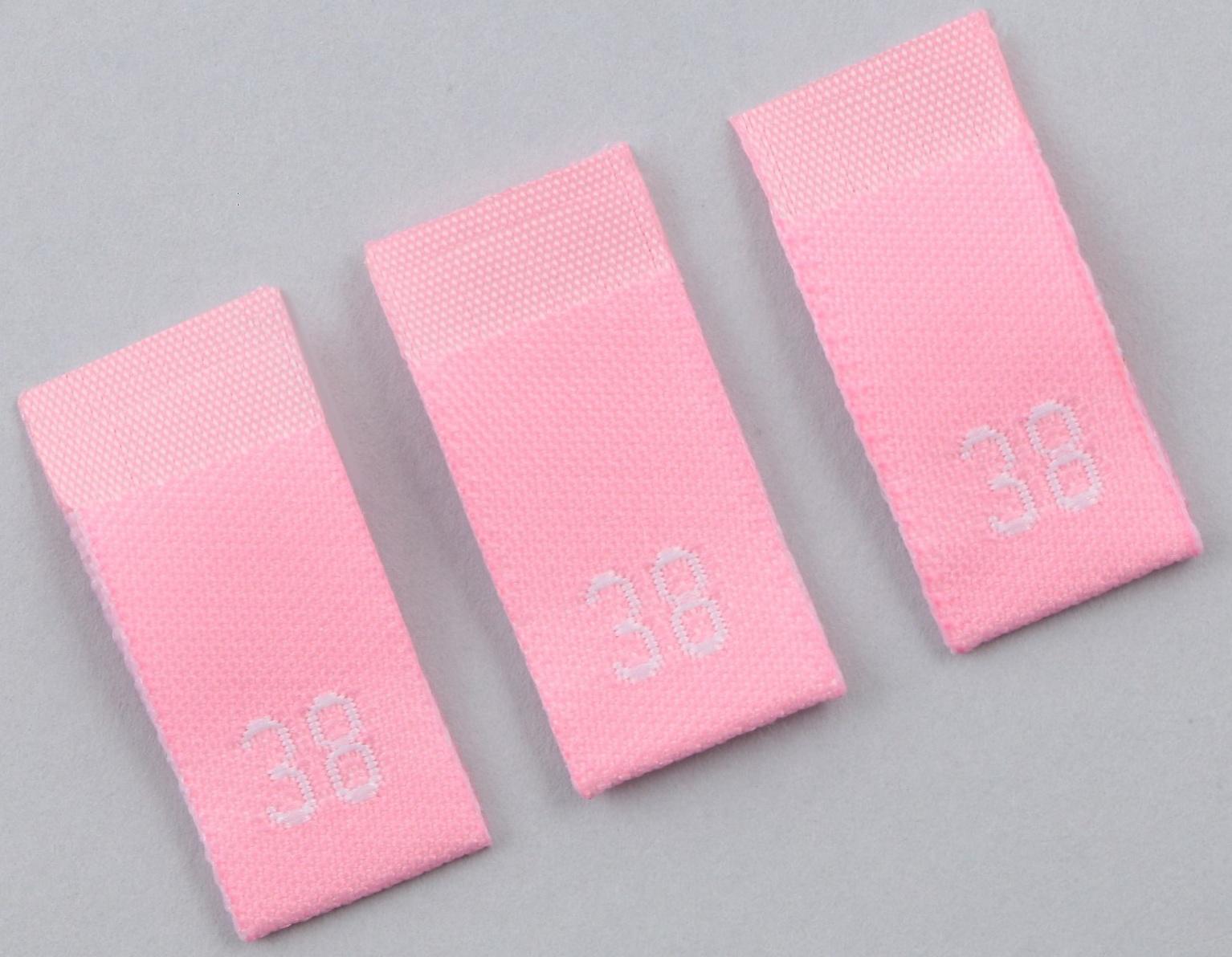 Нашивка текстильная «38», 4.6 х 1.1 см, цвет розовый