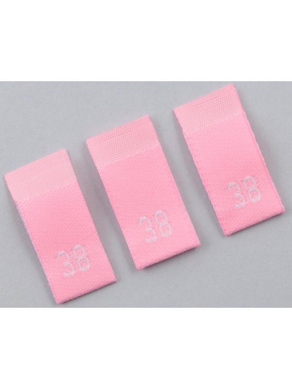 Нашивка текстильная «38», 4.6 х 1.1 см, цвет розовый