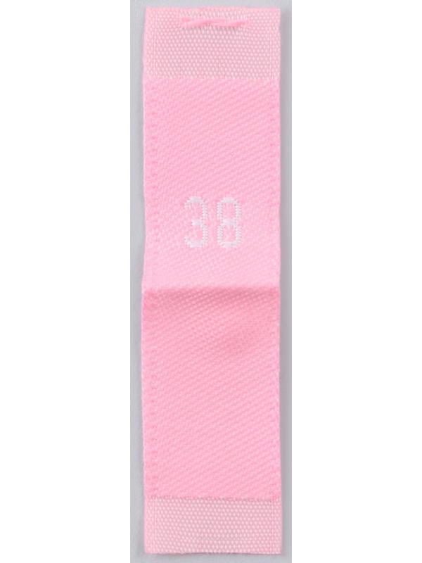 Нашивка текстильная «38», 4.6 х 1.1 см, цвет розовый