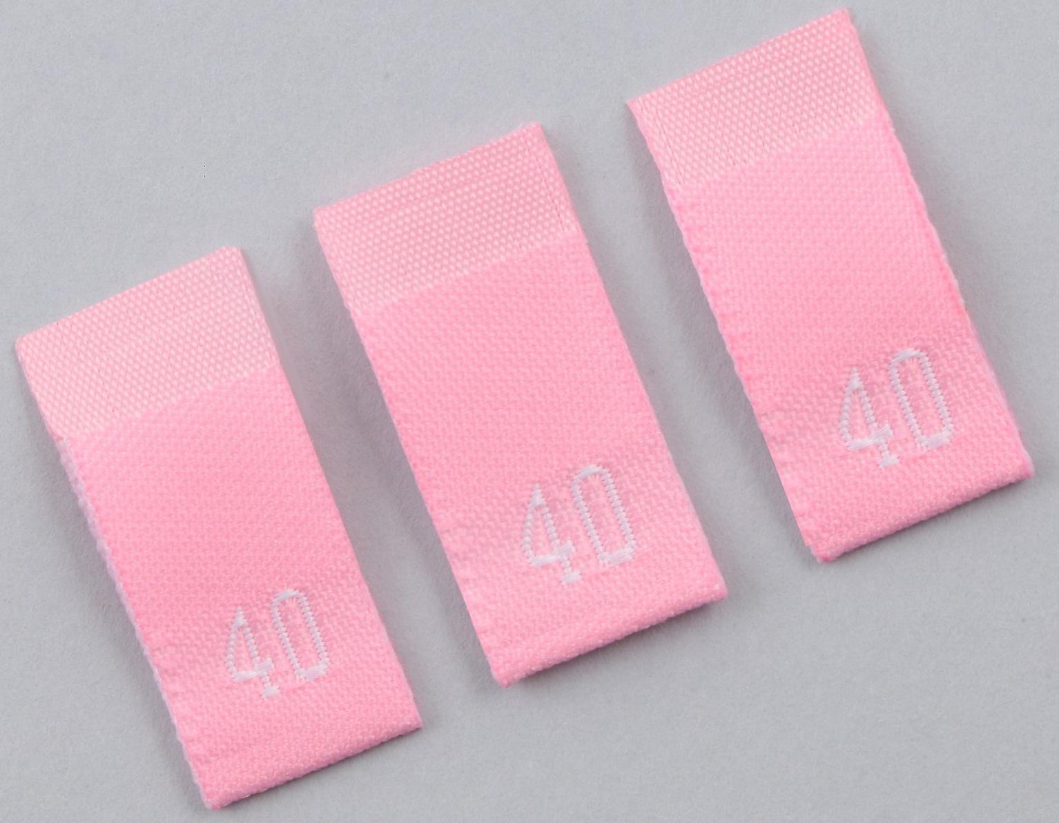 Нашивка текстильная «40», 4.6 х 1.1 см, цвет розовый