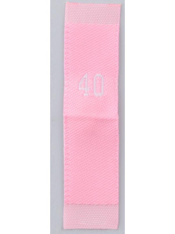 Нашивка текстильная «40», 4.6 х 1.1 см, цвет розовый