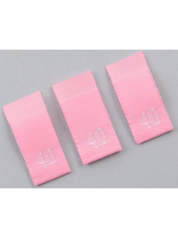 Нашивка текстильная «40», 4.6 х 1.1 см, цвет розовый