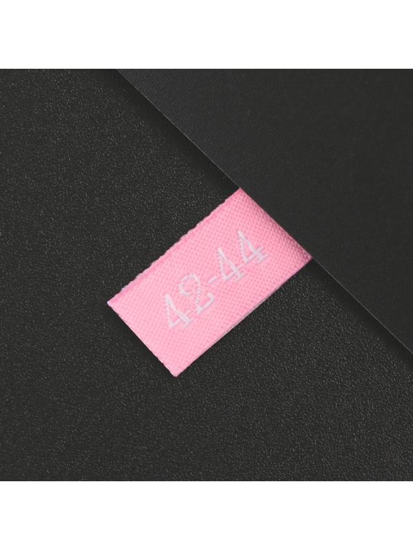 Нашивка текстильная «42-44», 5 х 1.1 см, цвет розовый