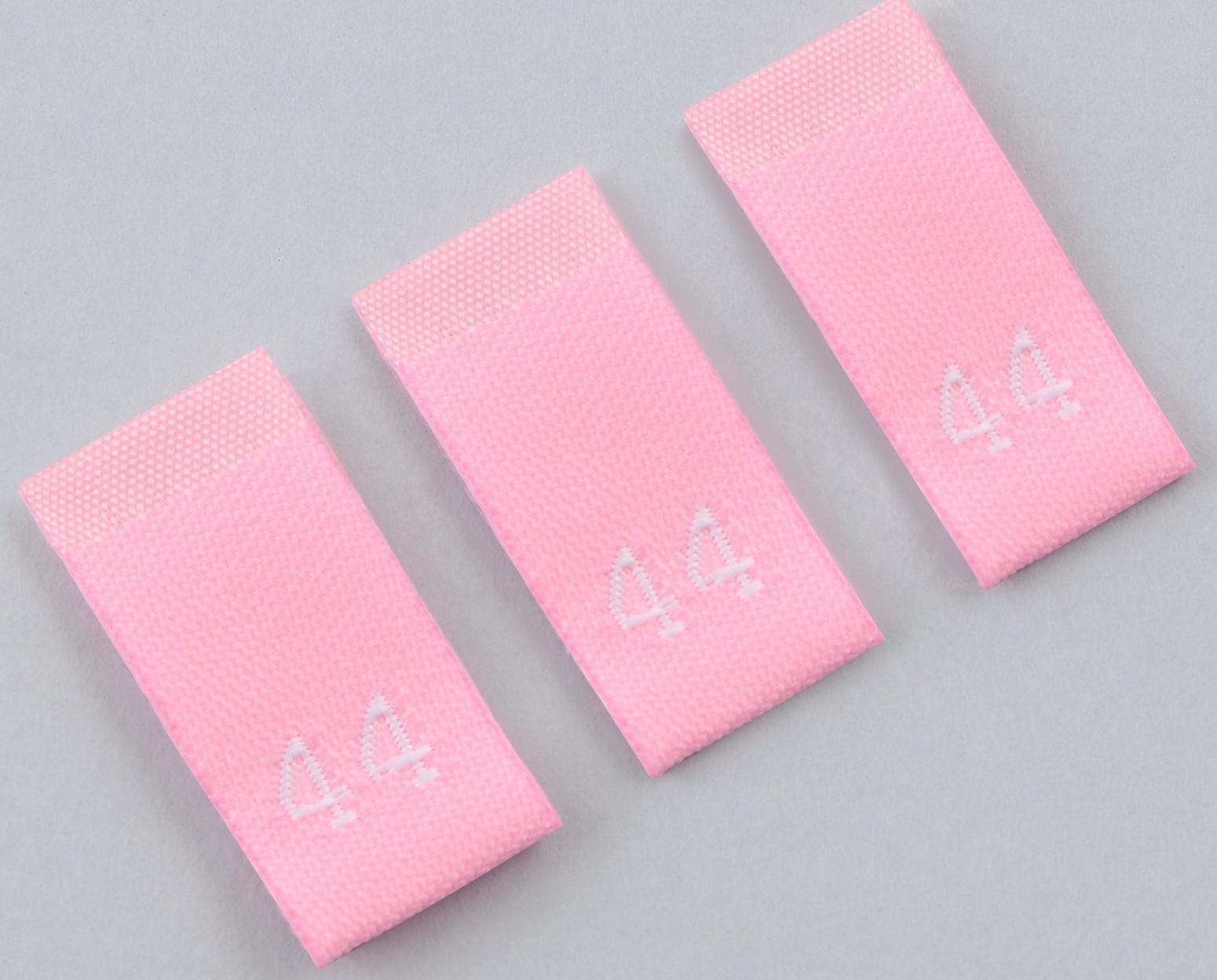 Нашивка текстильная «44», 4.6 х 1.1 см, цвет розовый