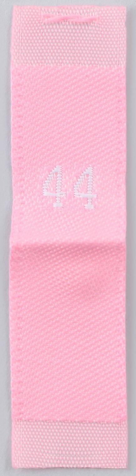 Нашивка текстильная «44», 4.6 х 1.1 см, цвет розовый