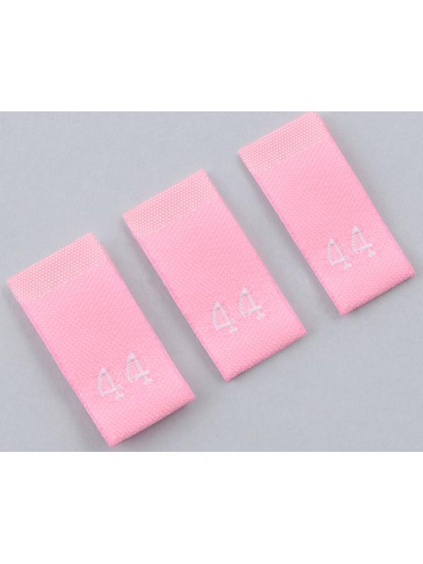 Нашивка текстильная «44», 4.6 х 1.1 см, цвет розовый