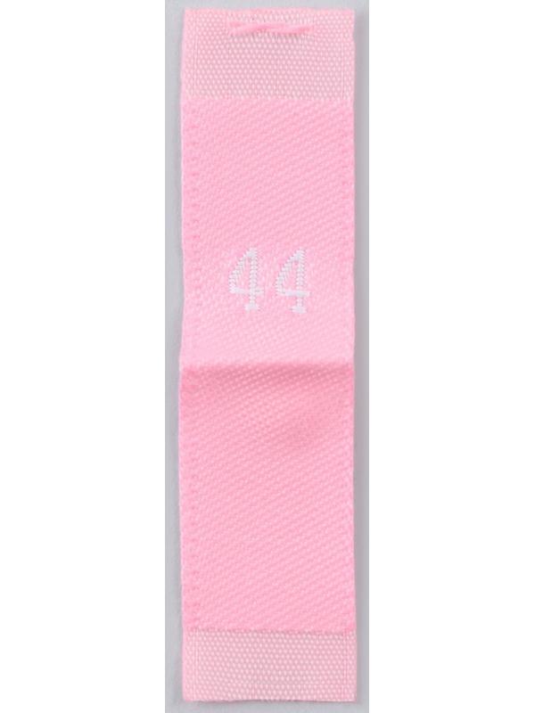 Нашивка текстильная «44», 4.6 х 1.1 см, цвет розовый