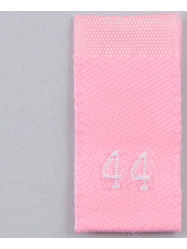 Нашивка текстильная «44», 4.6 х 1.1 см, цвет розовый