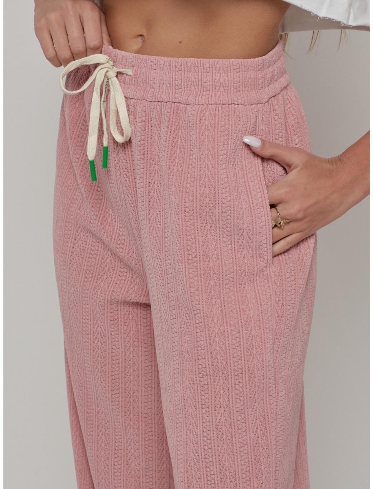 Брюки спортивные женские, размер 42, цвет розовый