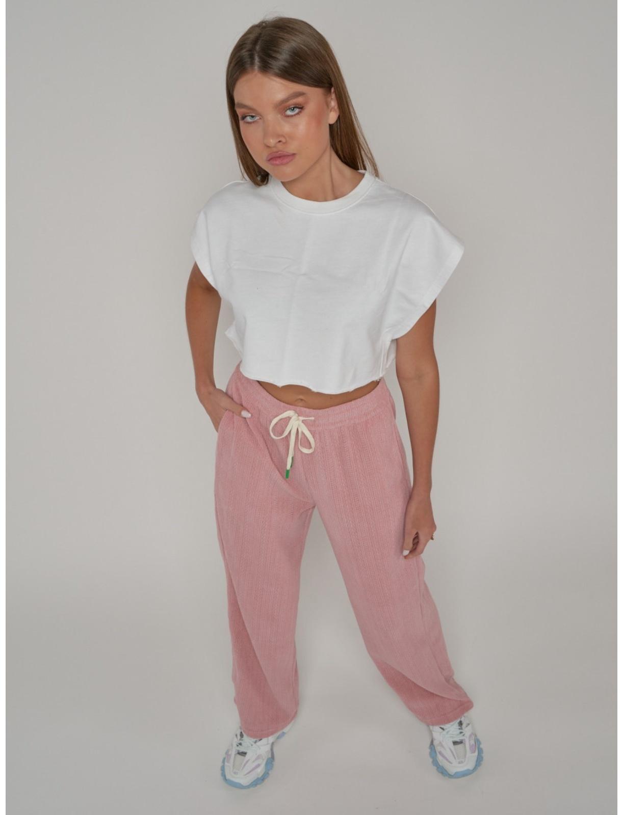 Брюки спортивные женские, размер 42, цвет розовый