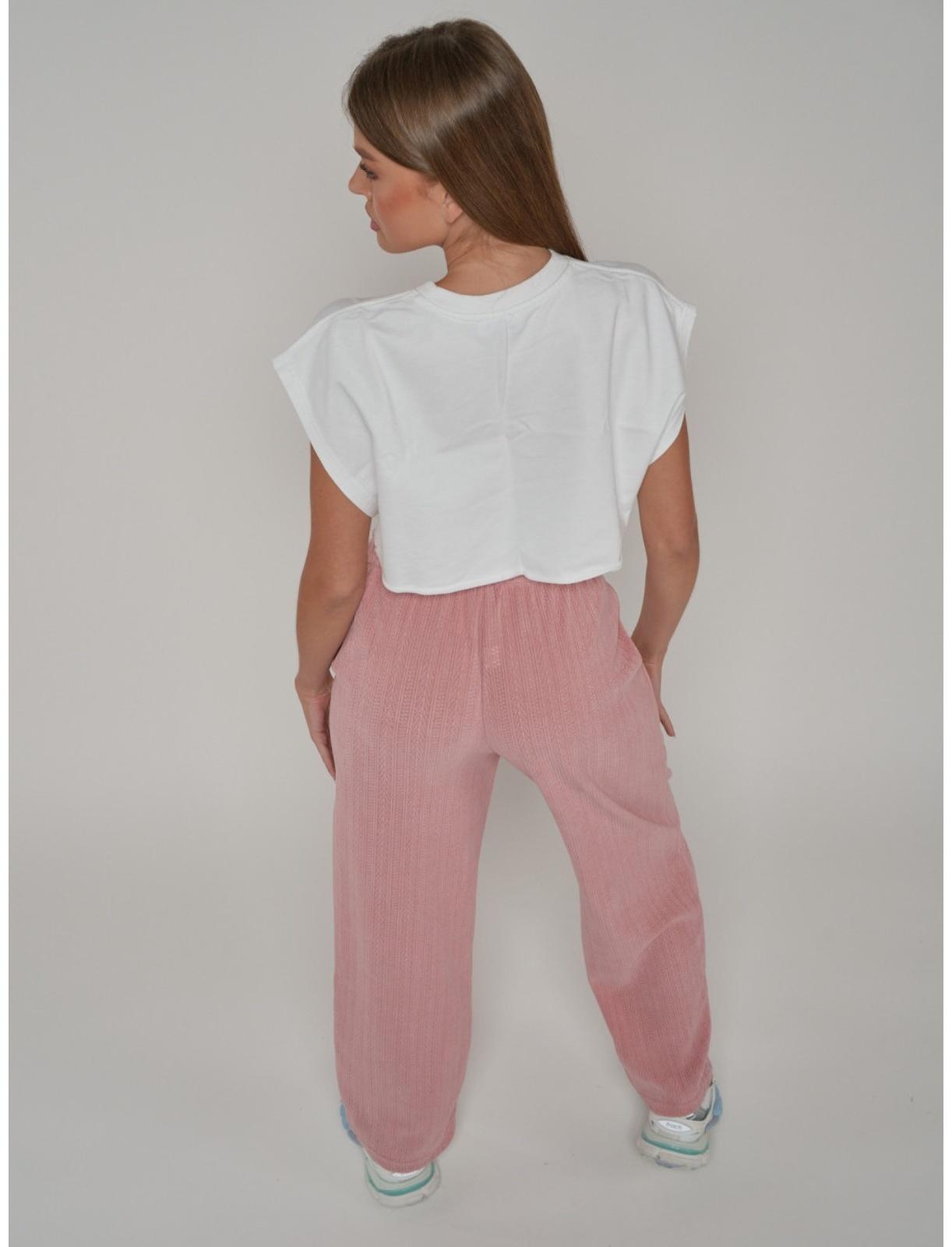 Брюки спортивные женские, размер 42, цвет розовый