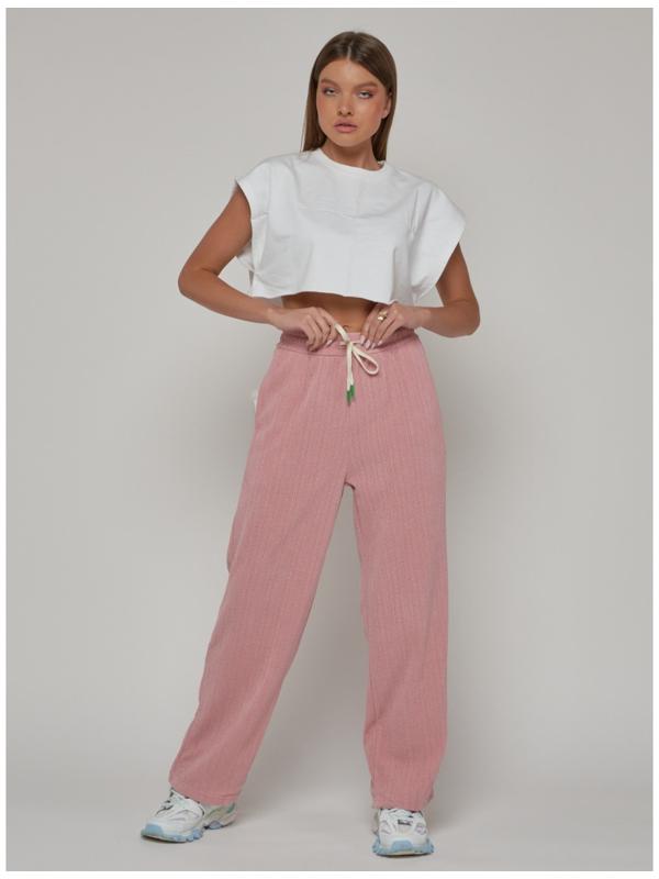 Брюки спортивные женские, размер 42, цвет розовый