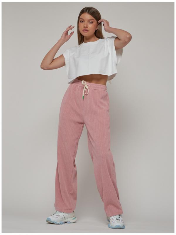 Брюки спортивные женские, размер 42, цвет розовый