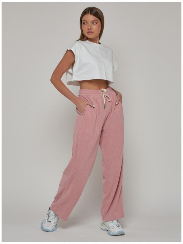 Брюки спортивные женские, размер 42, цвет розовый