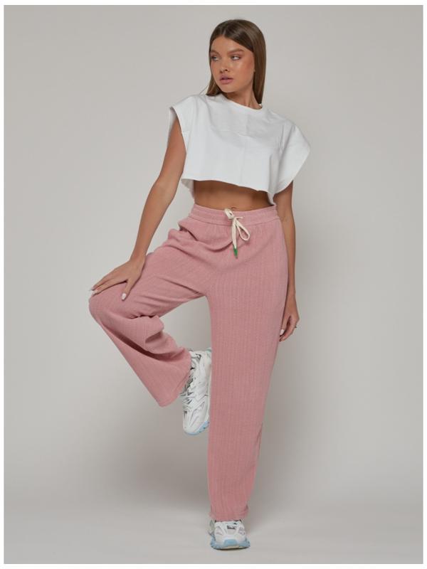 Брюки спортивные женские, размер 42, цвет розовый