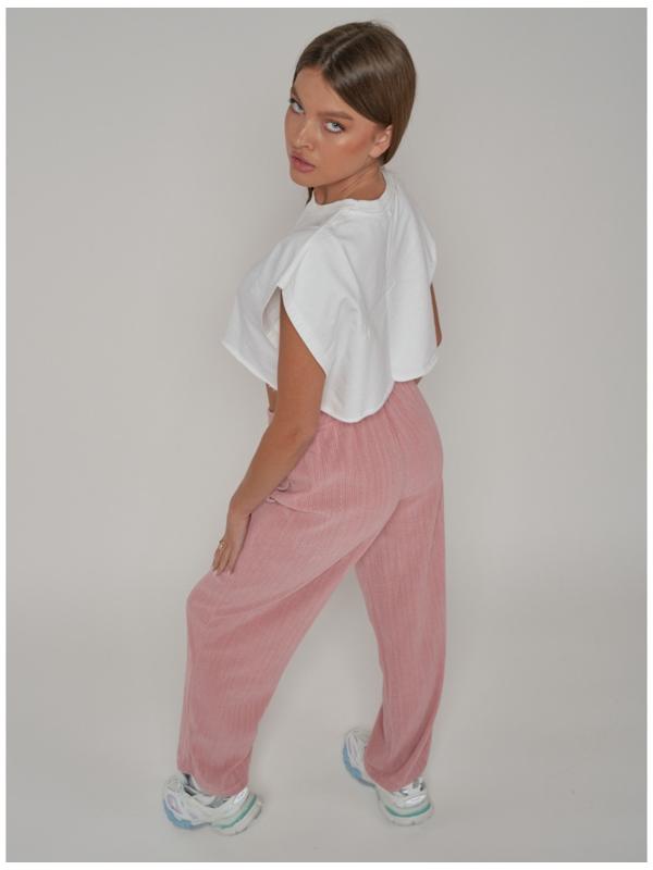 Брюки спортивные женские, размер 42, цвет розовый