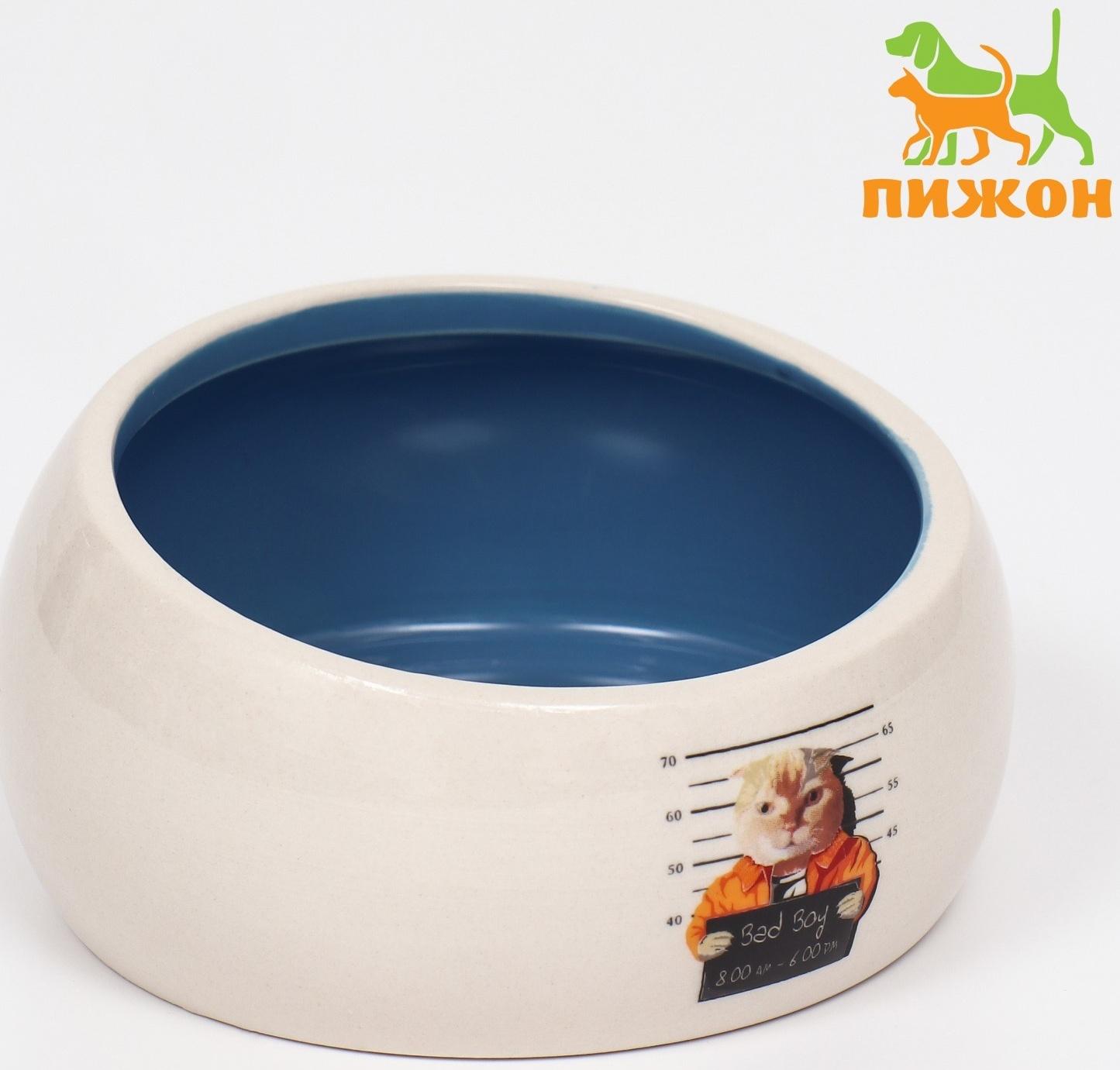 Миска керамическая со скошенным краем 