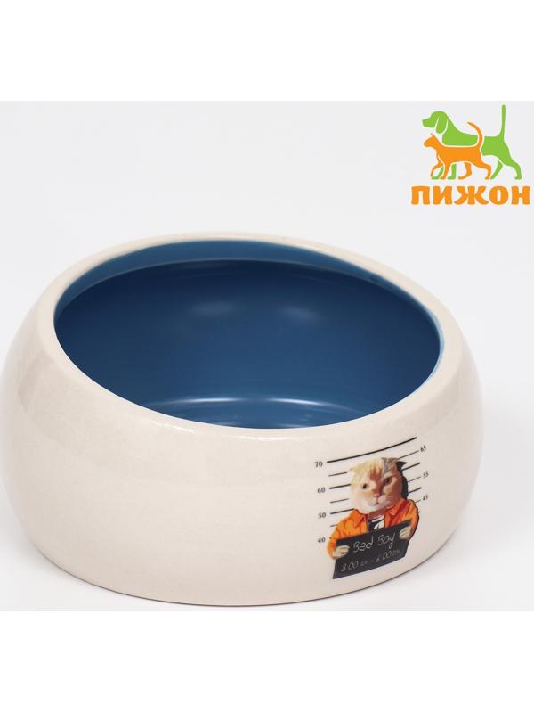 Миска керамическая со скошенным краем 