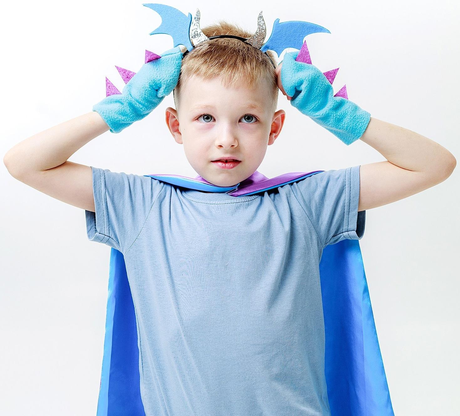 Карнавальный набор «Дракон воды», плащ и ободок