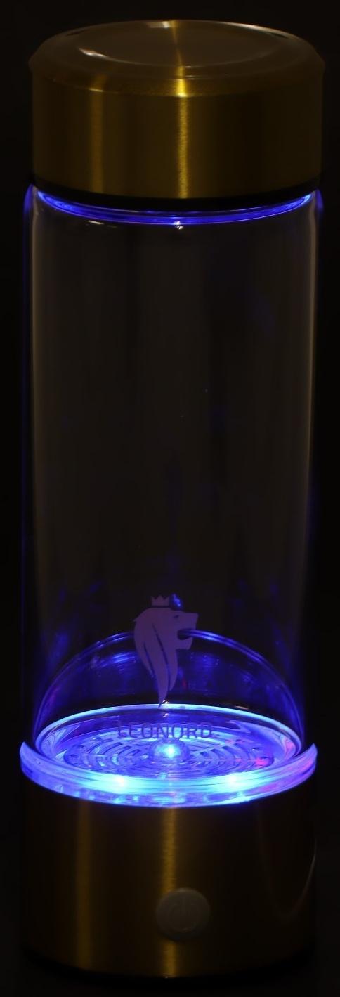 Генератор водородной воды Leonord LE-1707, 450 мл, стекло, золотистый