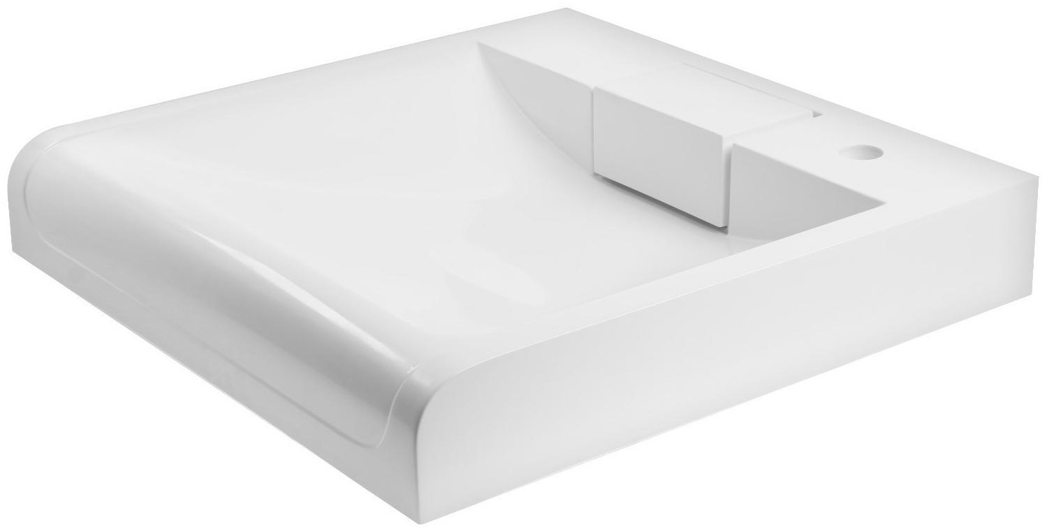 Раковина ZEIN Аврора V56D1, на стиральную машину, 600х600х105 мм, кронштейны