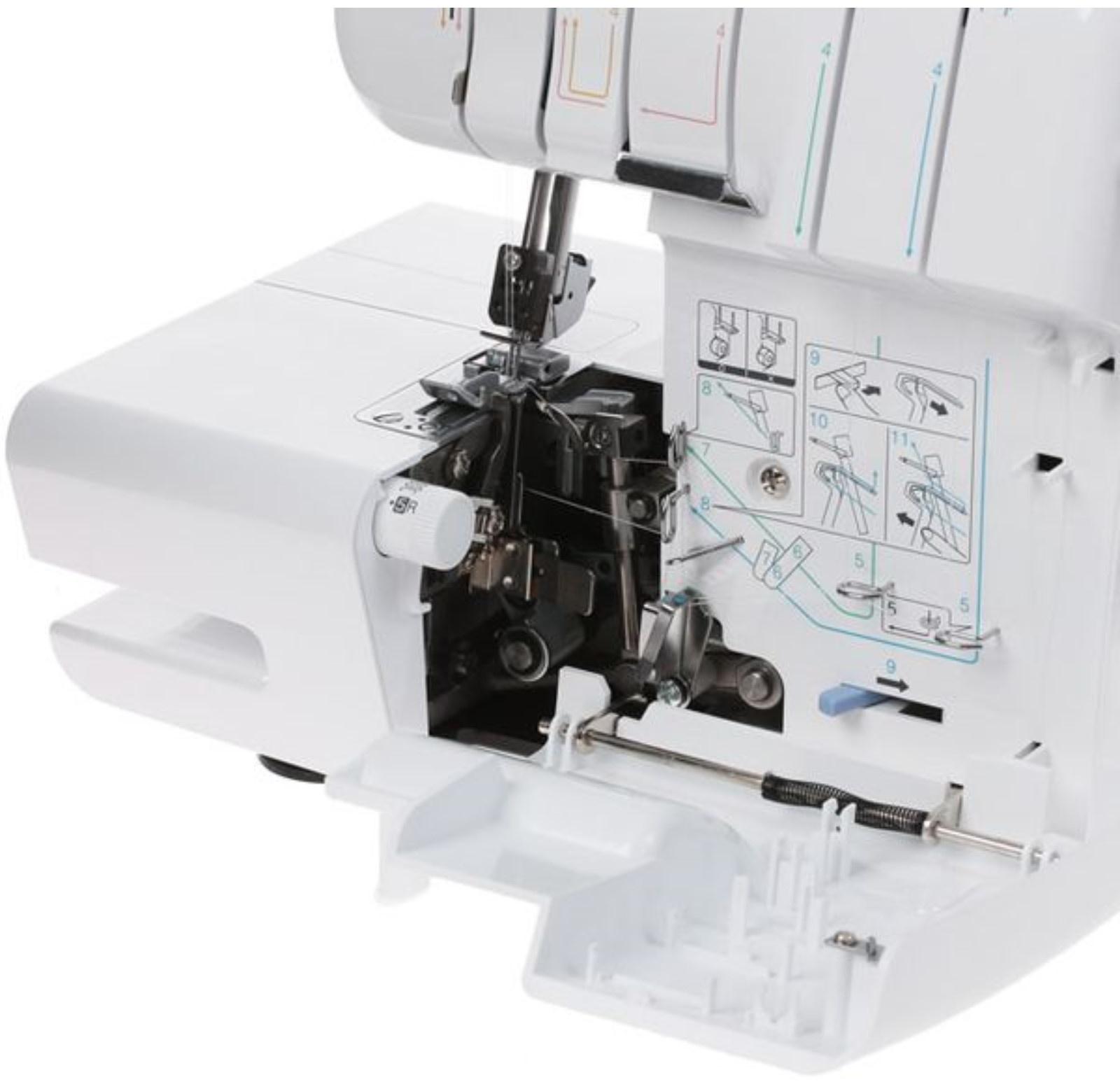 Оверлок Brother 2104D, 8 операций, 4 нити, 1300 ст/мин, ролевой шов, белый