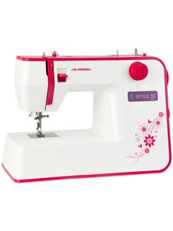Швейная машина Aurora Style 50, 70 Вт, 12 операций, автомат, бело-красная