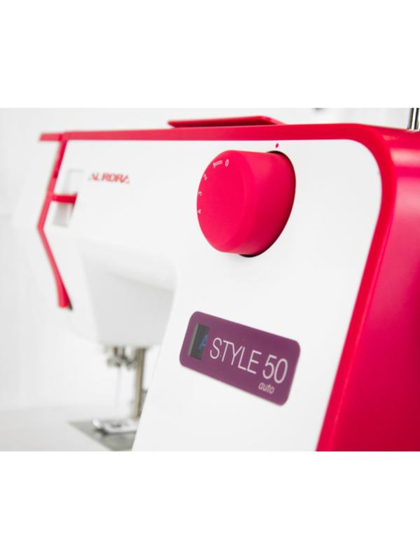 Швейная машина Aurora Style 50, 70 Вт, 12 операций, автомат, бело-красная