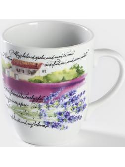 Кружка фарфоровая челси «Прованс», 300 мл, белая
