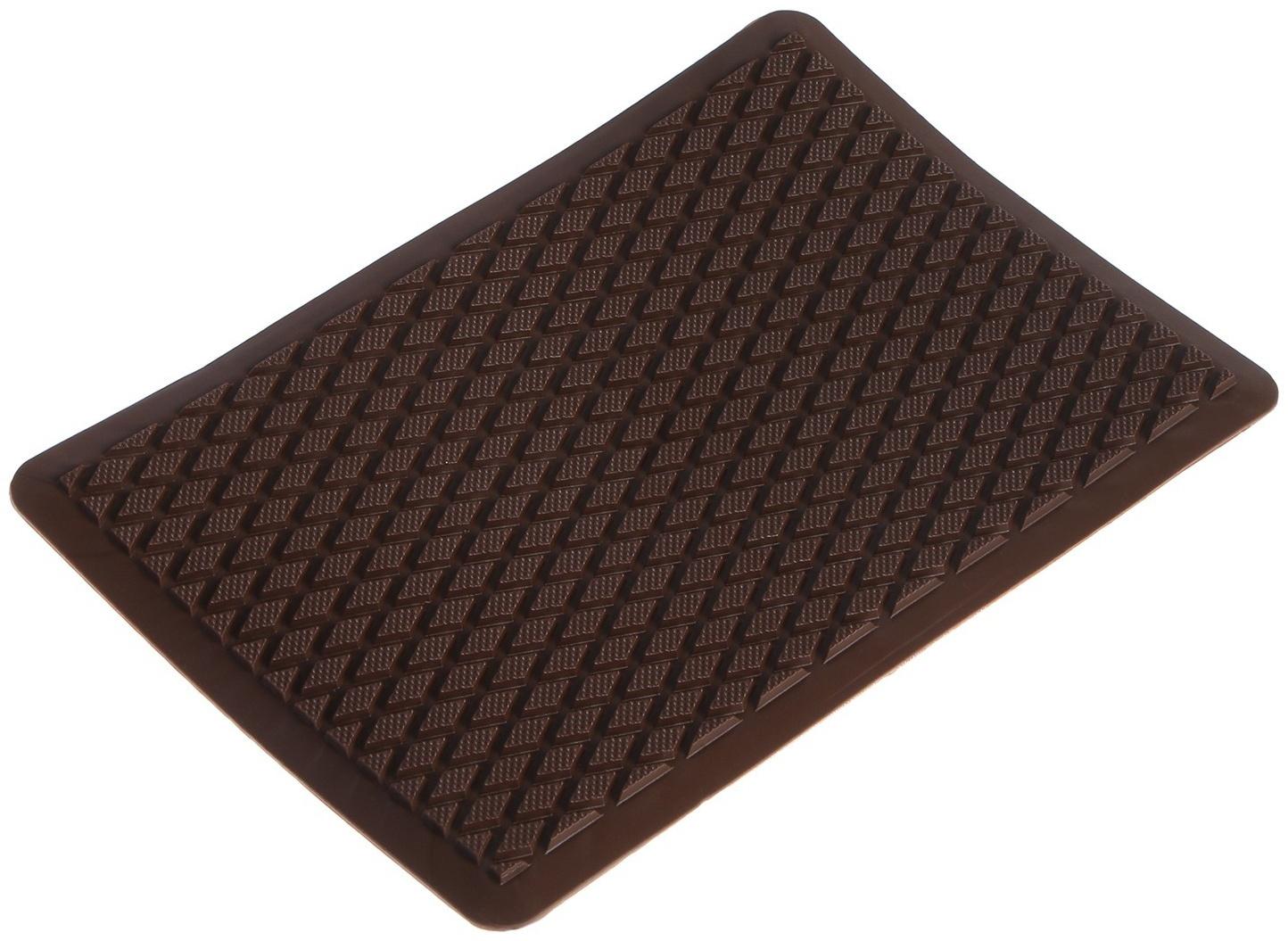 Подпятник для ковриков Eco-cover, Ромб, винты 6 шт, коричневый, ТЭП