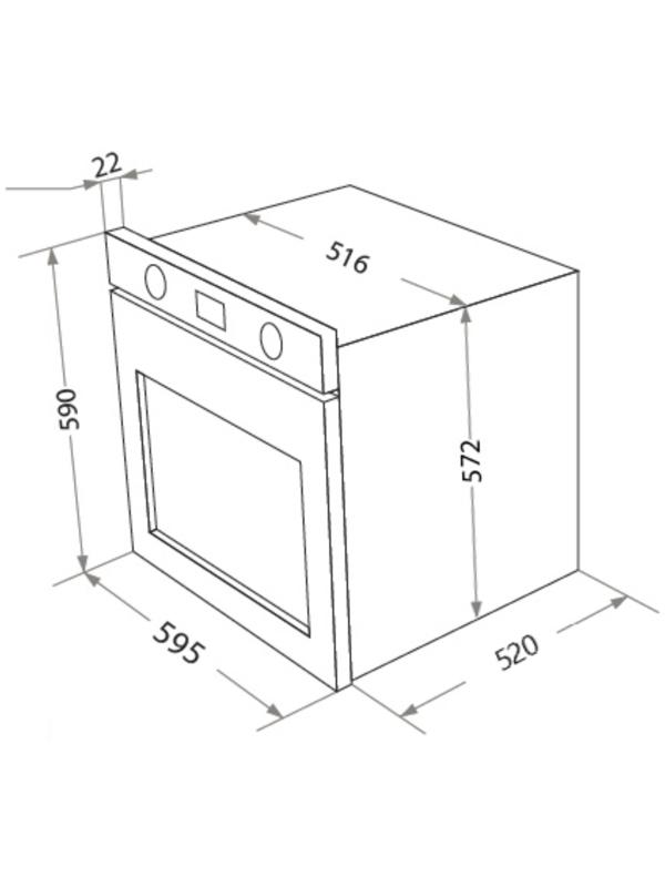 Шкаф духовой электрический HOMSair OEM657BK, 57 л, чёрный