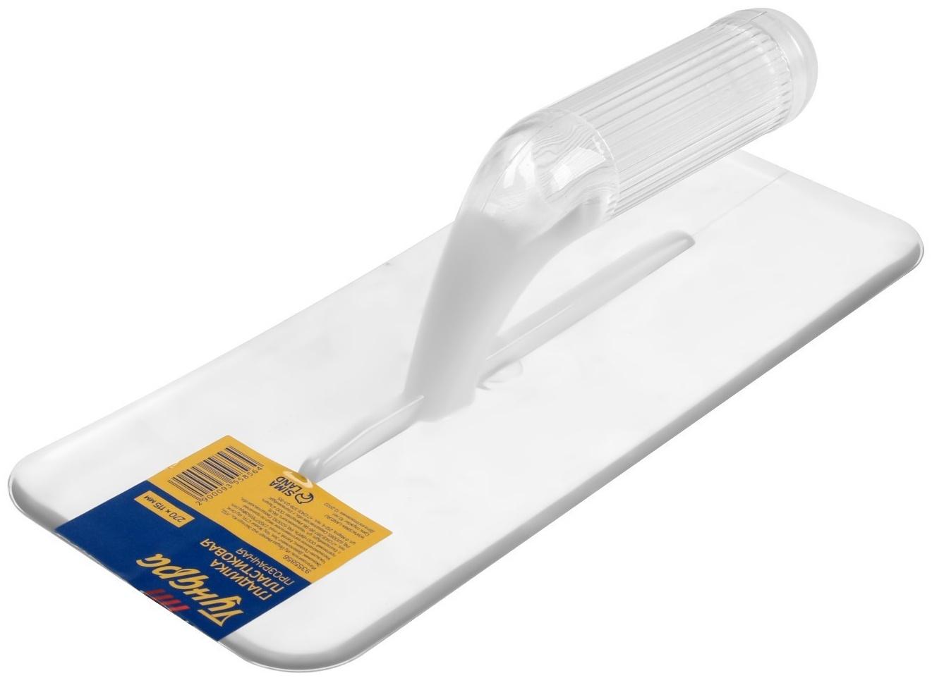 Гладилка ТУНДРА, пластиковая, прозрачная, 235 г, 270 х 115 мм