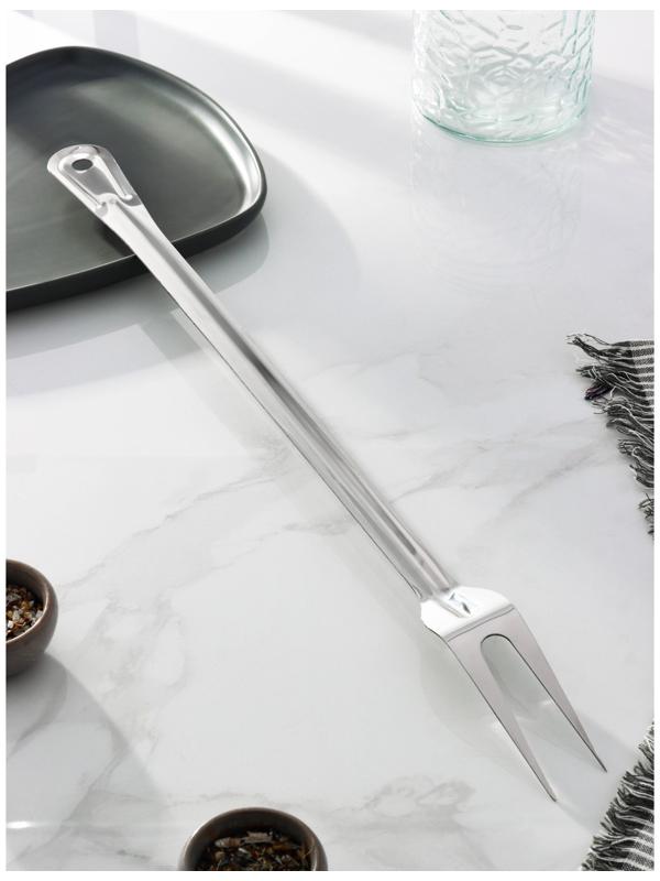 Вилка для мяса из нержавеющей стали Доляна «Индия», 54 см, толщина 1,45 мм